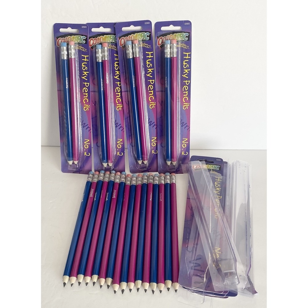 Vtg Colorific Husky Pencils No 2‎ PMA Non Toxic Sanford Lot Of 24 USA 2003 NOS